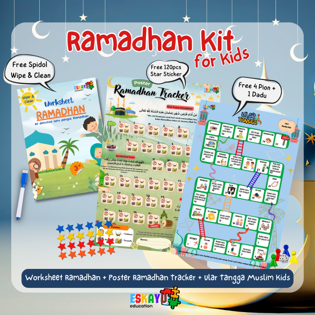 Jual Ramadhan Kit for Kids / worksheet ramadhan, poster ramadhan ...