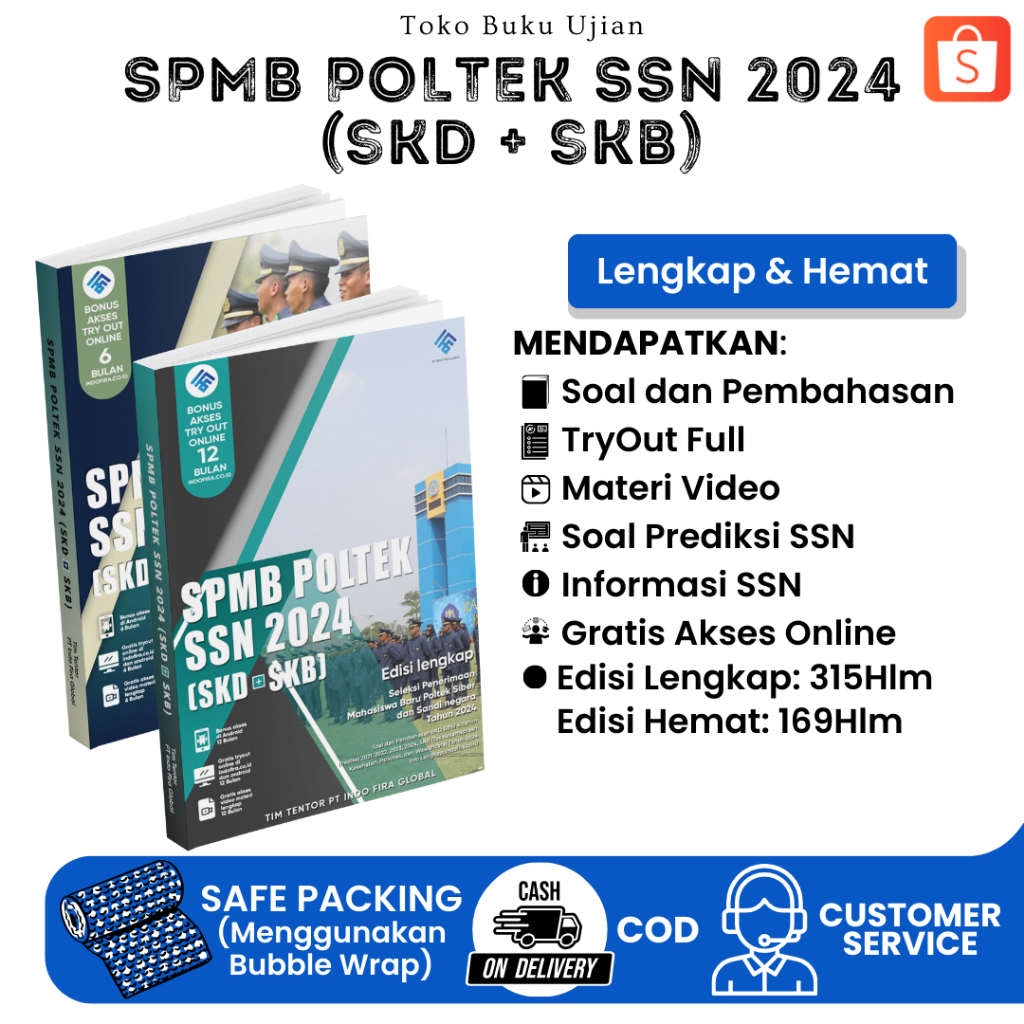 Jual Terbaru Buku SPMB POLTEK SSN 2024 [SKD + SKB] (Edisi Lengkap ...