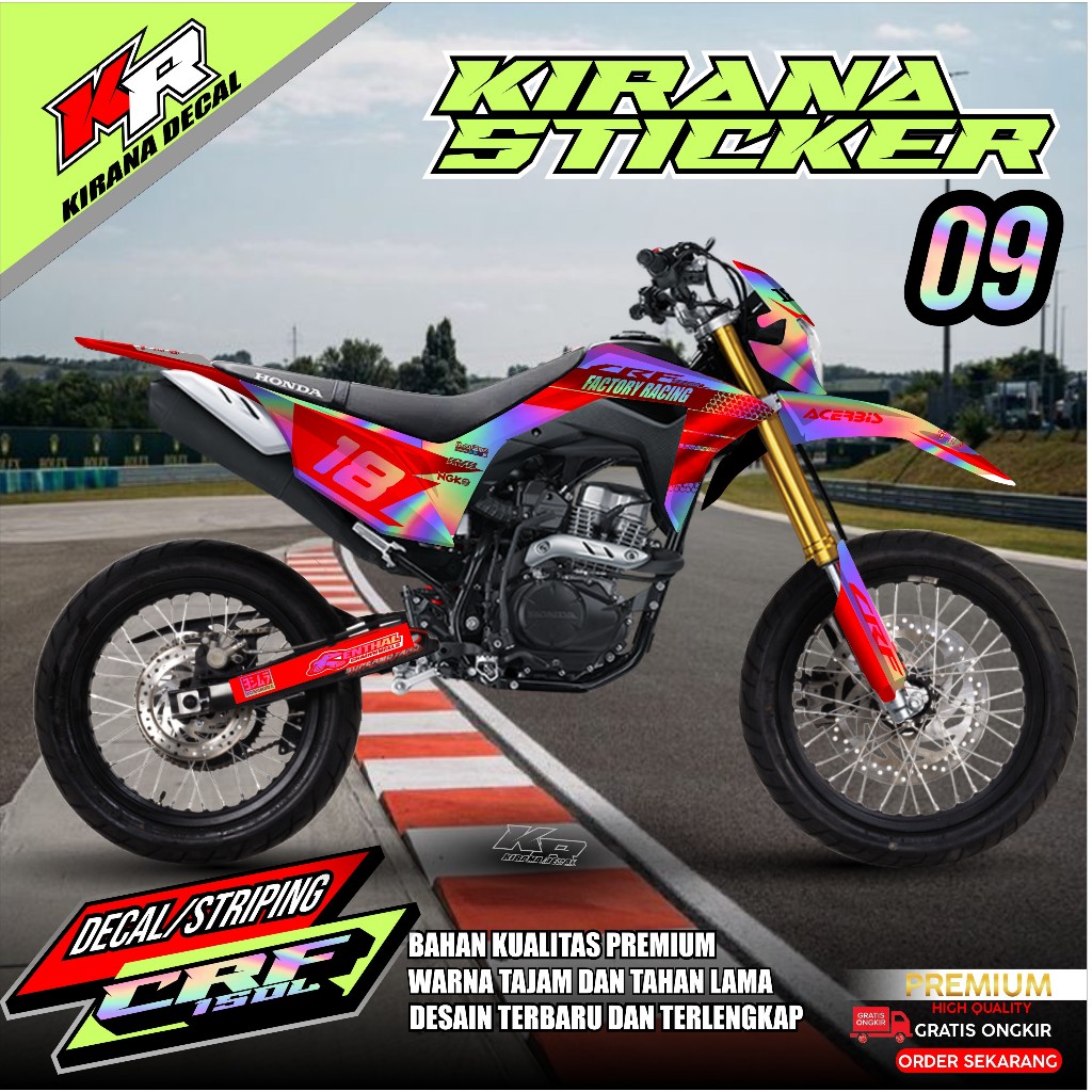 Jual (COD) TERBARU Decal HOLOGRAM CRF 150L Fullbody - Dekal Stiker ...