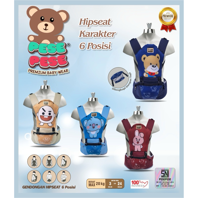 Jual Gendongan bayi,gendongan duduk bayi, gendongan depan bayi 6 Posisi