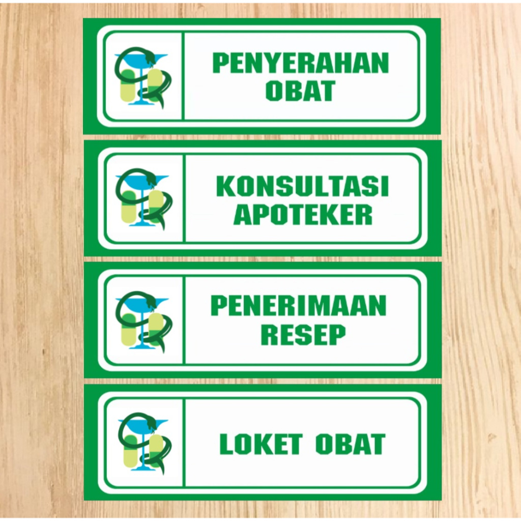 Jual Stiker Farmasi Penerimaan Resep | Stiker Apotek Penerimaan Reset ...