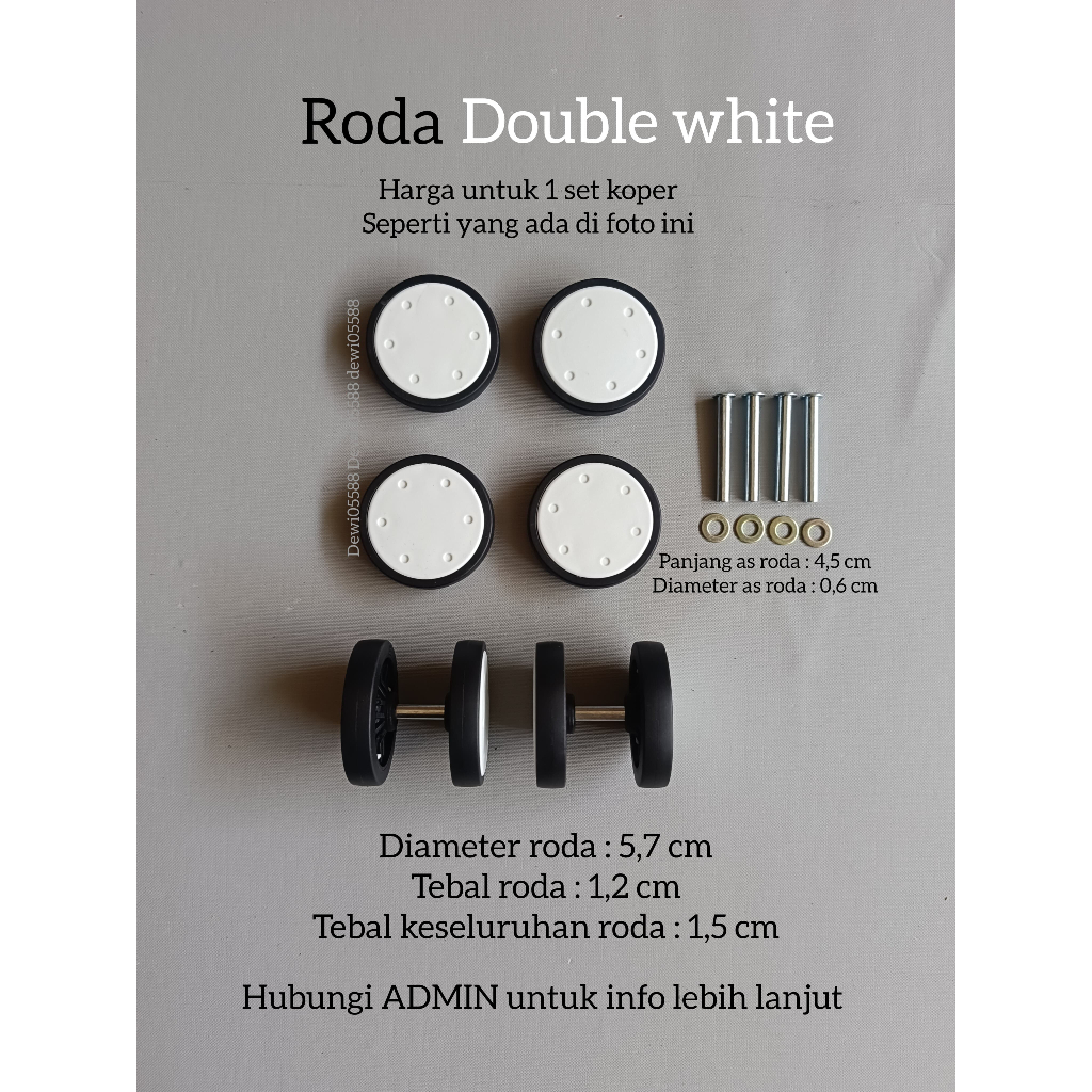 Jual Roda Pengganti Double Wheel, Roda Koper,Roda Putar 360, Karet Roda ...