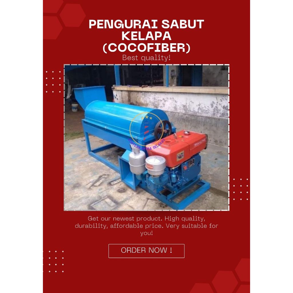 Jual Mesin Pengurai Sabut Kelapa Cocofiber Kapasitas 100-200 Kg/jam ...