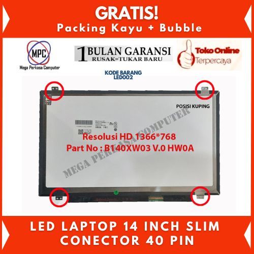 DISPLAY B156XW04 LCD HD NOTEBOOK 15.6" 40 PIN SLIM 1366*768 SCHERMO - Foto 10