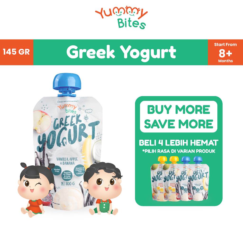 Jual [BELI 4 LEBIH HEMAT] Yummy Bites Greek Yogurt 100 GR Snack Baby