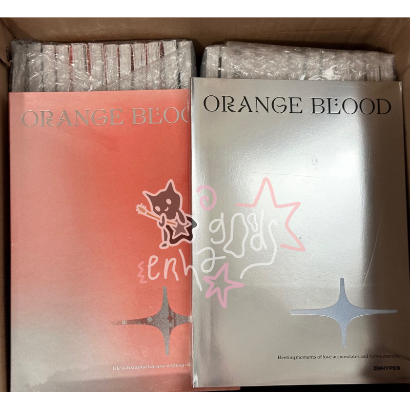 Lot De 5 Mini Albums ENHYPEN Sang Orange (KSANA/KALPA 2 Ver.) + Cartes Photos Cadeau Vendeur