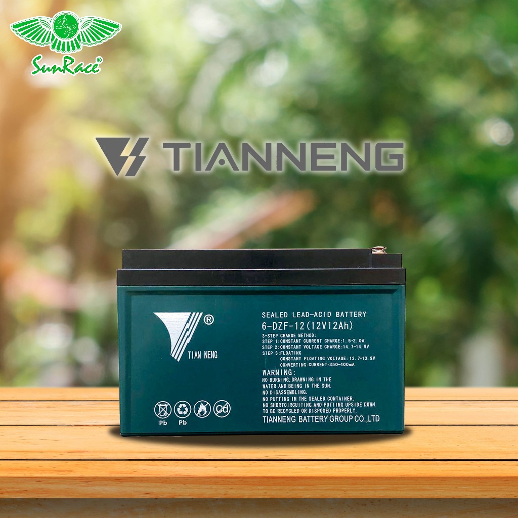 Jual BATERAI PREMIUM / AKI 12V 12AH SEPEDA LISTRIK TIANNENG SUNRACE