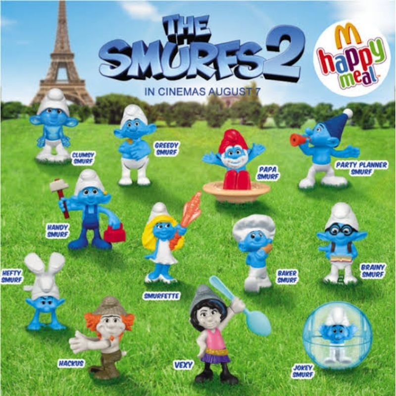 Jual FIGUR MCD MCDONALD'S HAPPY MEAL TOYS - SMURFS | Shopee Indonesia