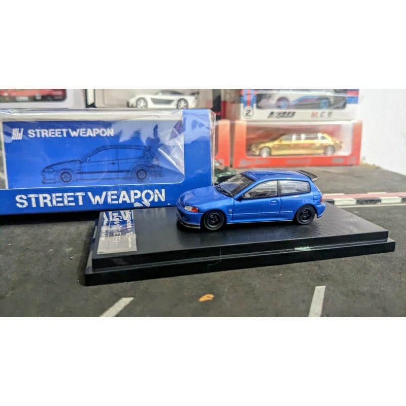 Jual Diecast Street Weapon Honda Civic Eg6 Blue | Shopee Indonesia