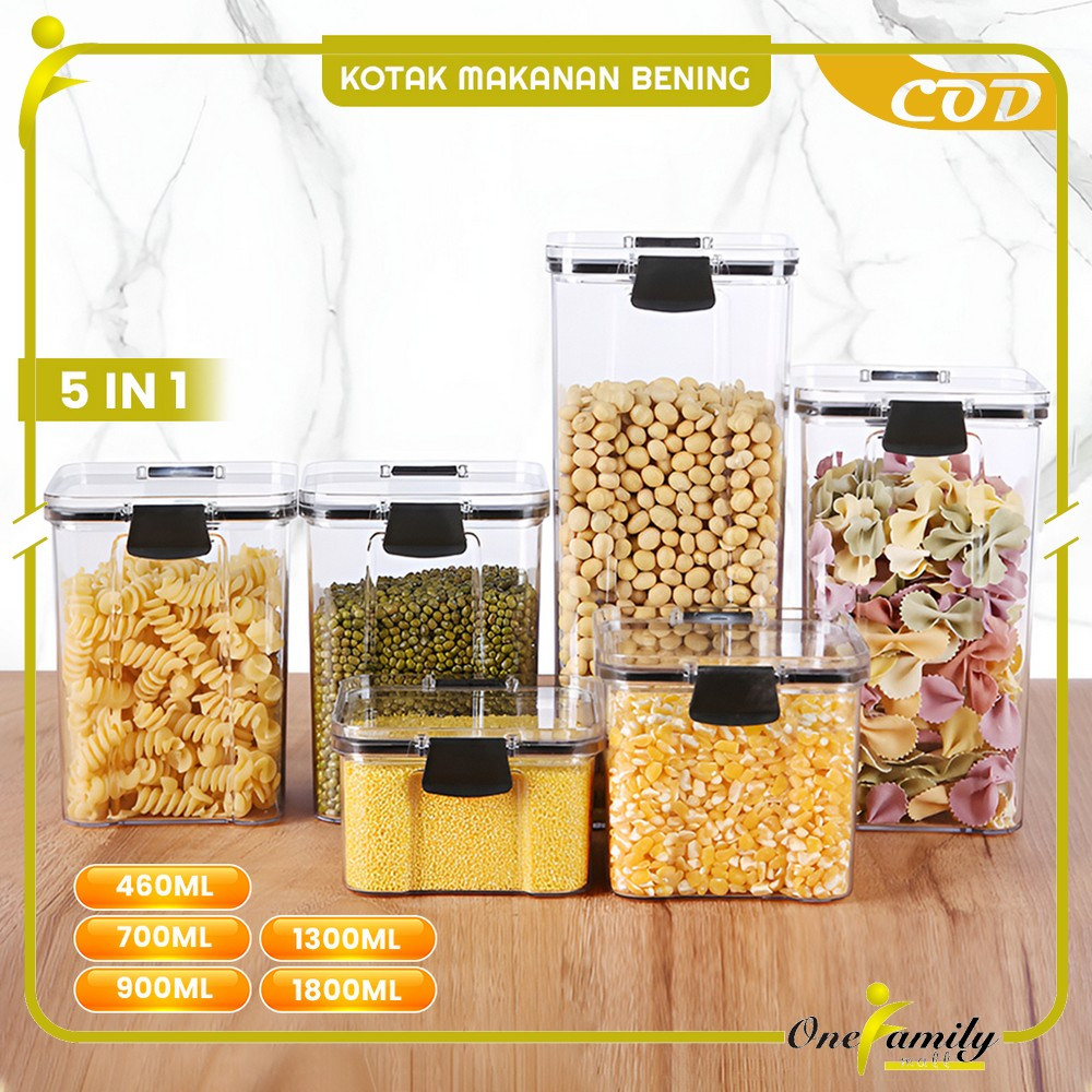 Jual ONE-C1043 Toples Lebaran 5IN1 Kotak Bening 1800ML Kontainer ...