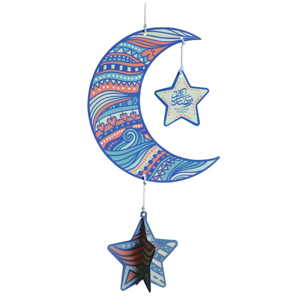 Jual DIY Papercraft Template Gantung Ramadhan Bulan Bintang | Shopee