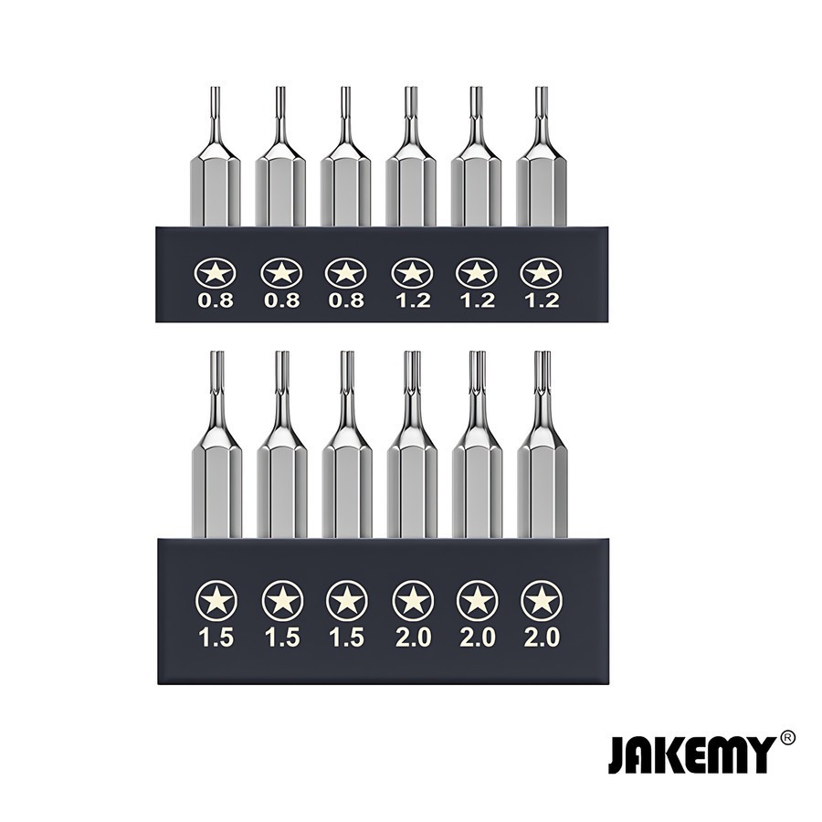 Jual Jakemy JM-Type 7 12pcs Bits Mata Obeng Bintang 5 P5 Set Kualitas ...