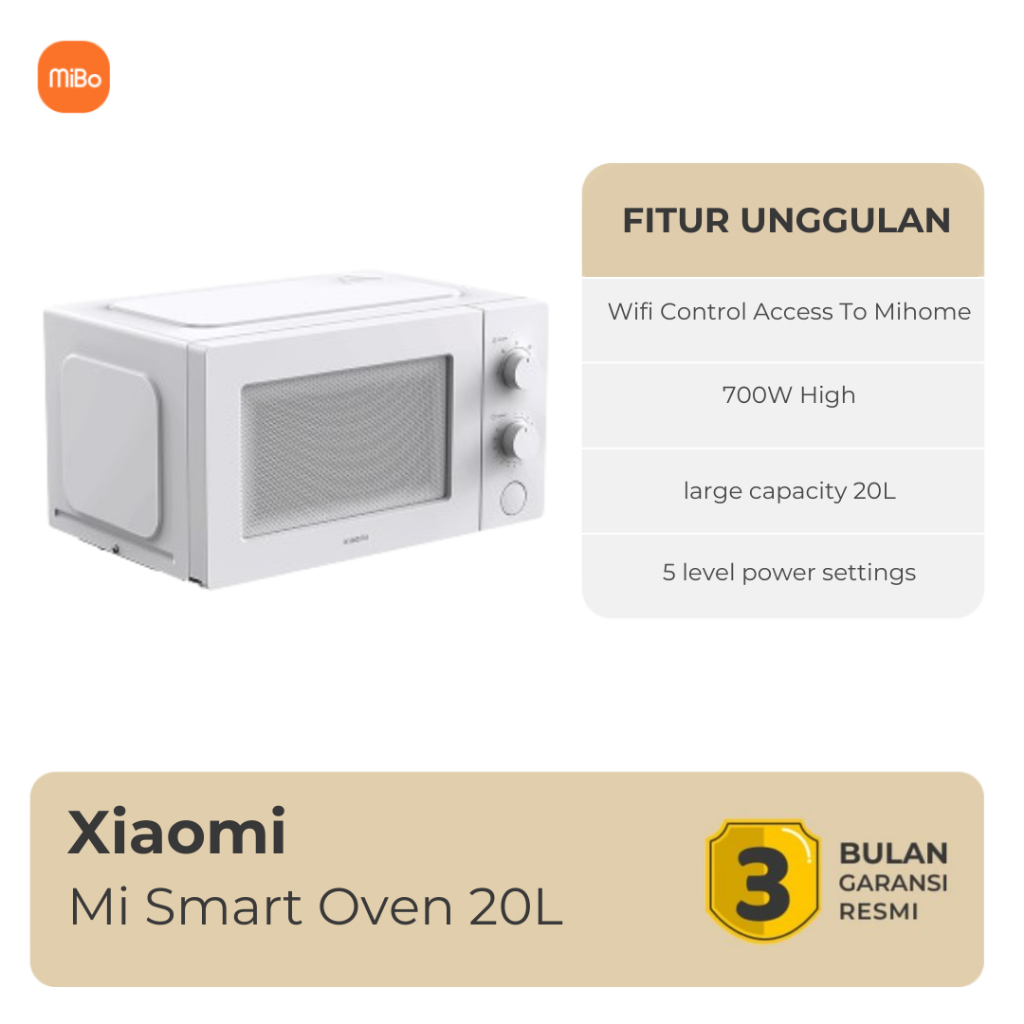 Jual Xiaomi Mi Smart Microwave Oven 20L 700w 50Hz Original Garansi