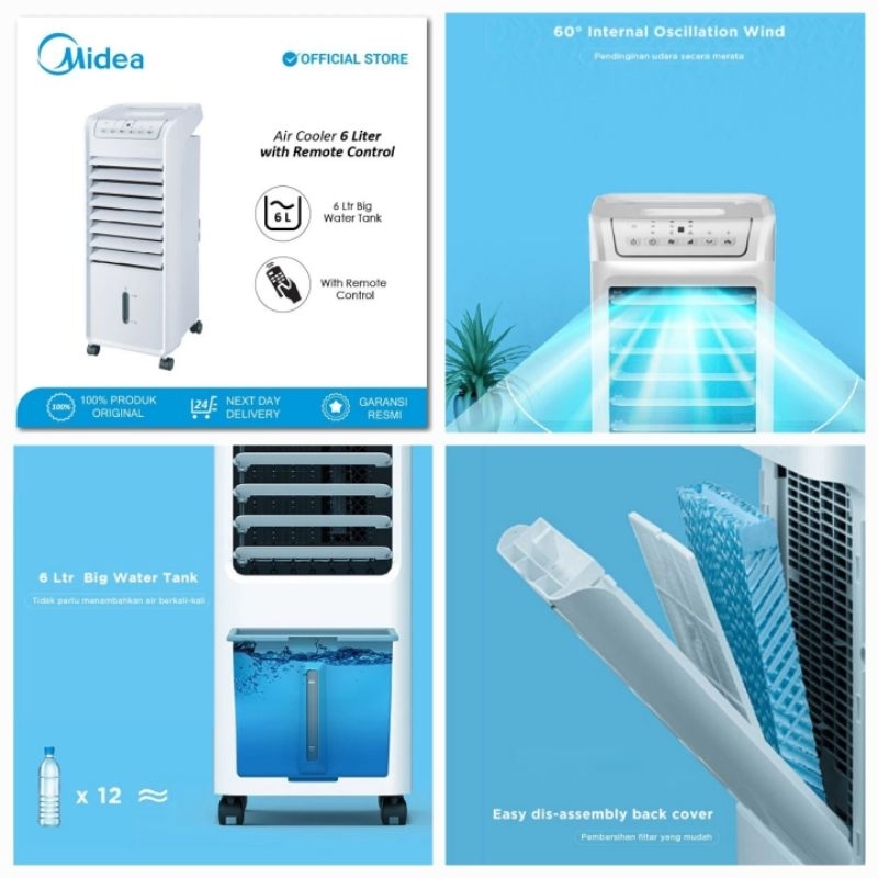 Jual MIDEA AIR COOLER AC100-A PRELOVED BERKUALITAS ( COD / INSTANT ONLY ...
