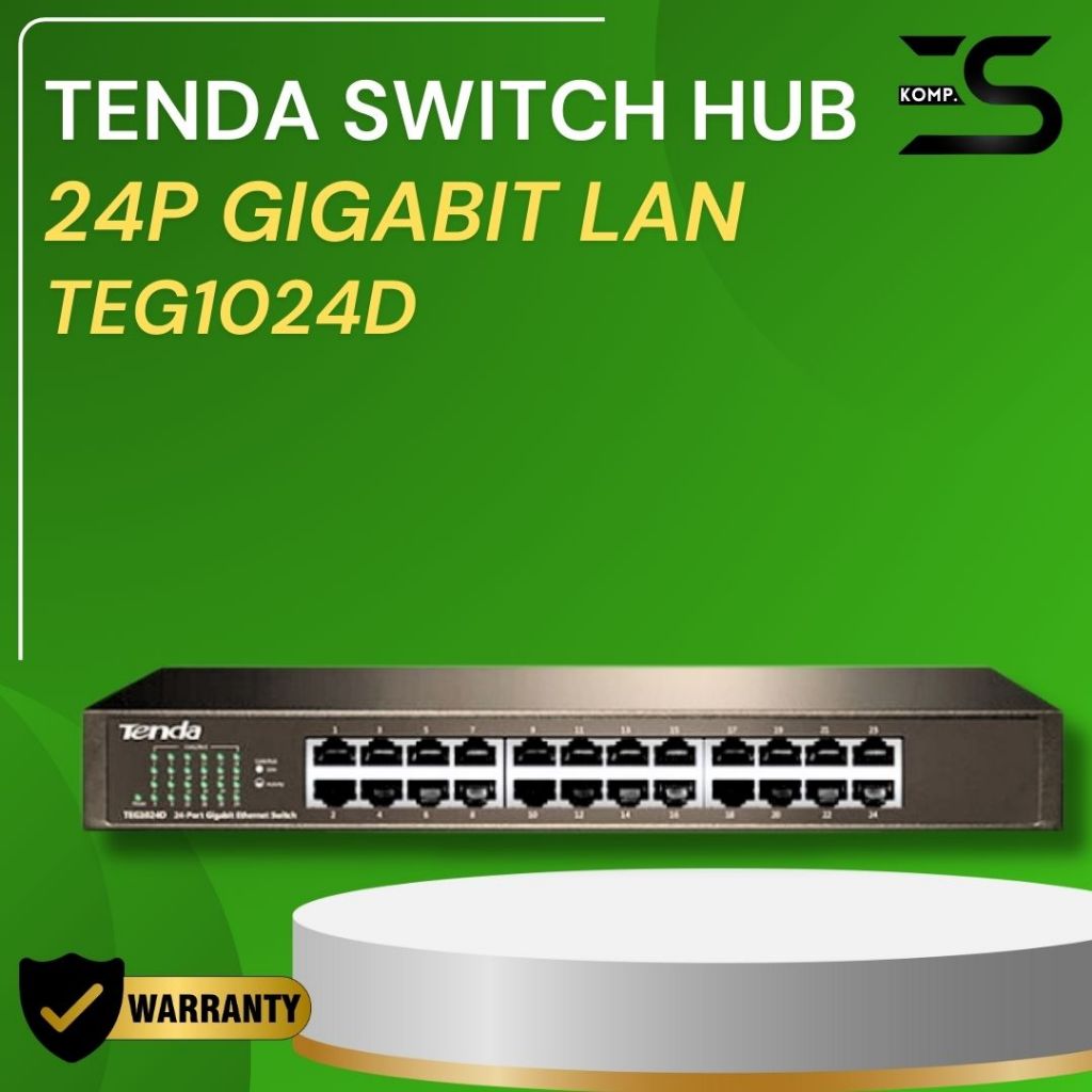 Jual Tenda TEG1024D Switch Hub 24 Port Gigabit Anti Petir 10/100/1000Mbps Shopee Indonesia