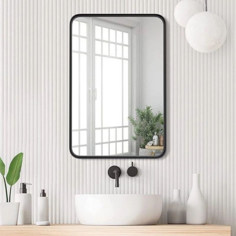 Jual Kaca cermin dekorasi wastafel dinding kamar mandi modern aesthetic ...