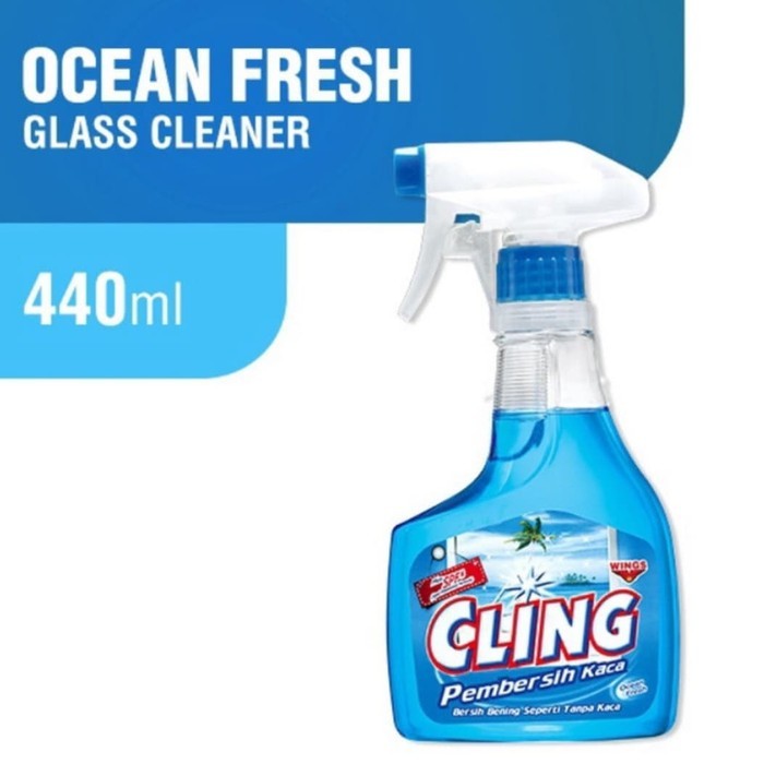 Jual CLING Glass Cleaner 440 ml Botol Spray Semprot / Cairan Pembersih ...