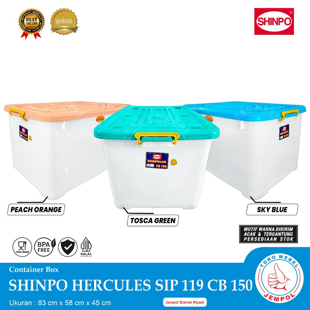 Jual Container Box SHINPO Hercules SIP 119 CB 150 / Kontainer Plastik ...
