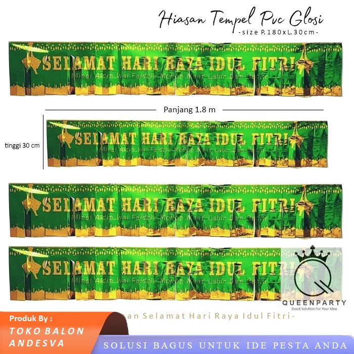 banner garland selamat hari raya idul fitri minal aidin wal faidzin