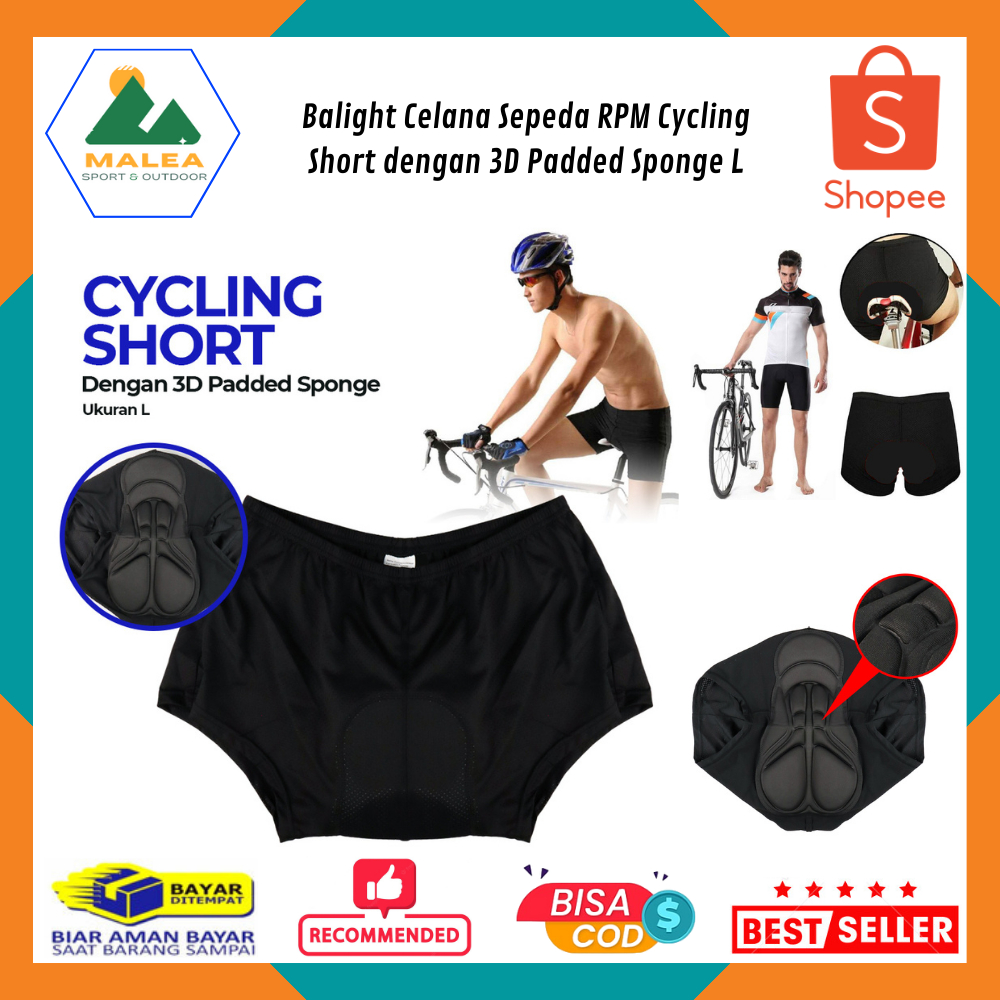 Jual Celana Sepeda RPM Cycling Short dengan 3D Padded Sponge L ...