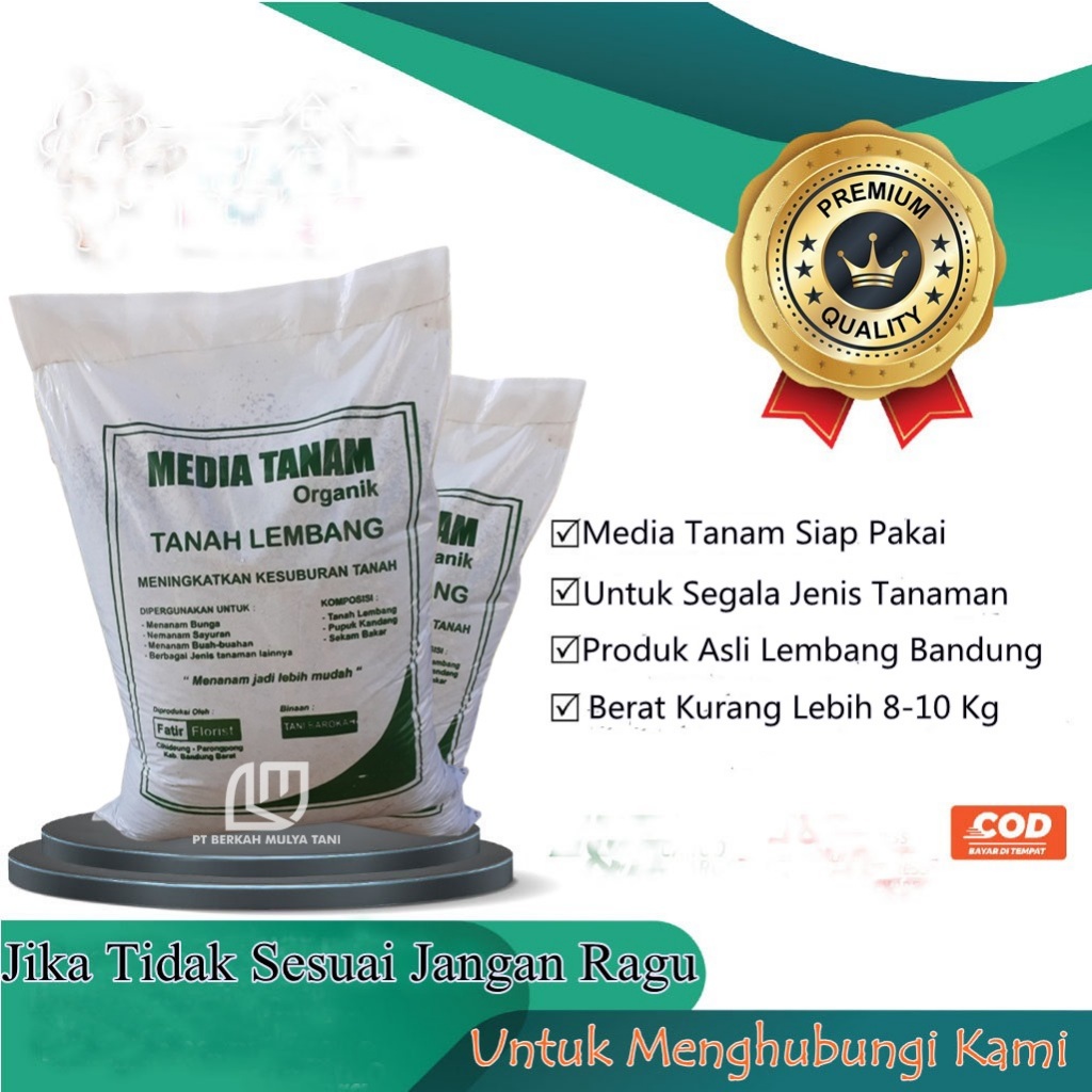 1 Karung Media Tanam Organik Tanah Subur Siap Pakai Asli Lembang