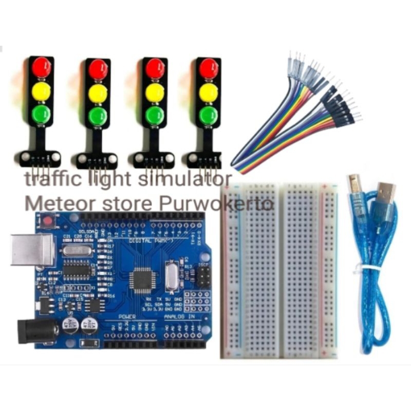 Jual traffic light kit simulator prototype arduino uno | Shopee Indonesia