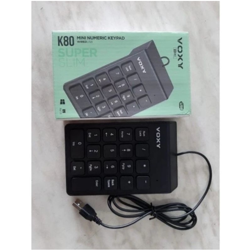 Jual KEYBOARD NUMERIC VOXY K80 / NUMERIK KEYBOARD ANGKA USB | Shopee ...