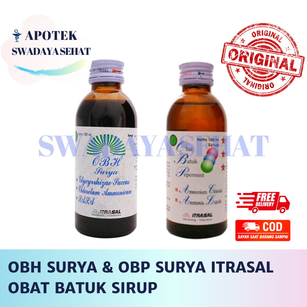 Jual OBH Surya Itrasal Dan OBP Itrasal Sirup 100 ML - Obat Batuk Pilek ...