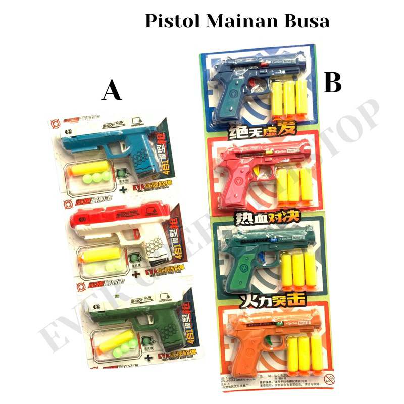 Jual Pistol Mainan KECIL Mainan Anak Pistol Busa Nerf Hadiah Lebaran ...
