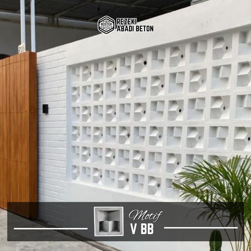 Jual Roster Beton Minimalis, Roster Beton Anti Tampias Motif V 2 Sisi ...
