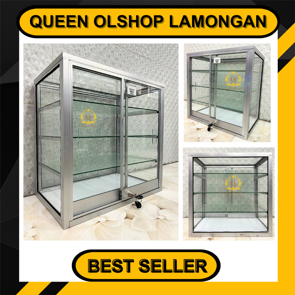 Jual [PROMO] Etalase Kaca Almini Mini P50/ Display Warung Jajan Rokok ...