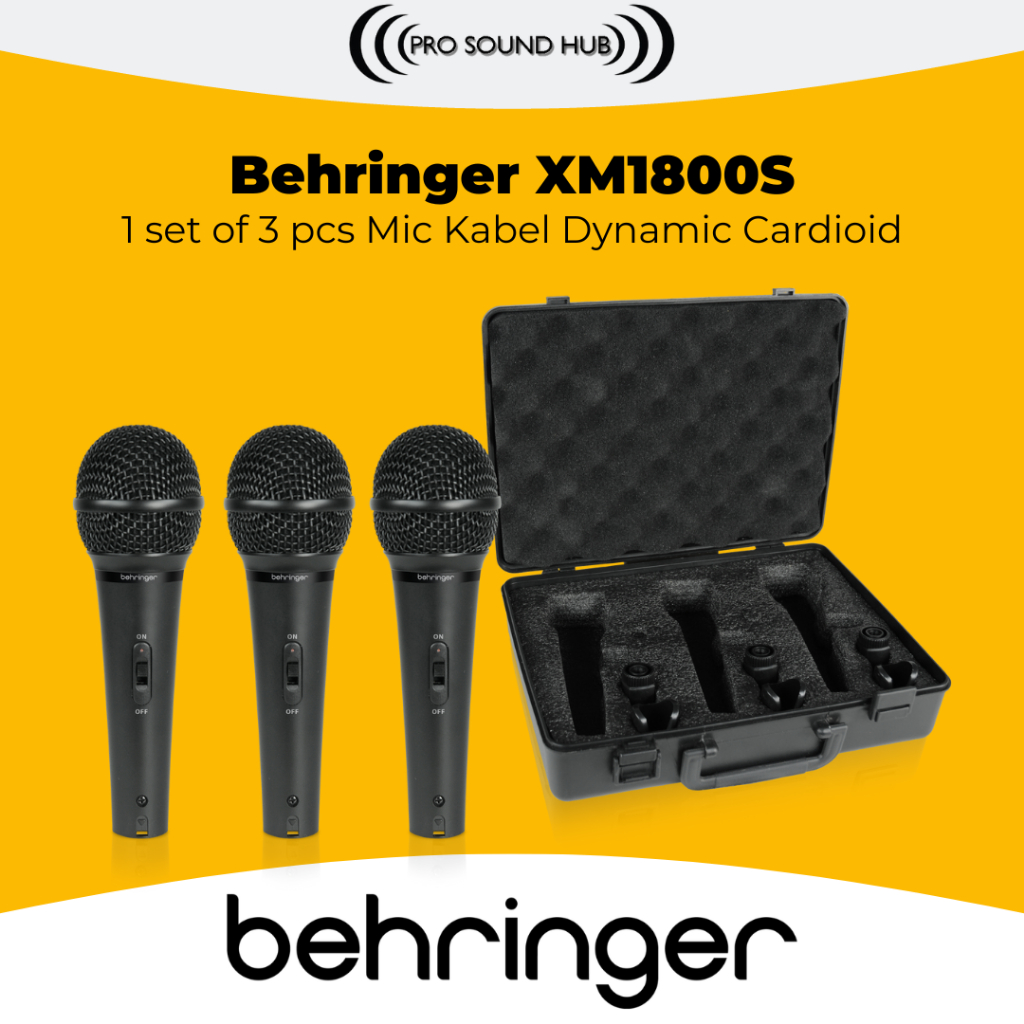Jual Behringer XM1800S XM1800 XM 1800S 1 Set Mic Dynamic Kabel Isi 3