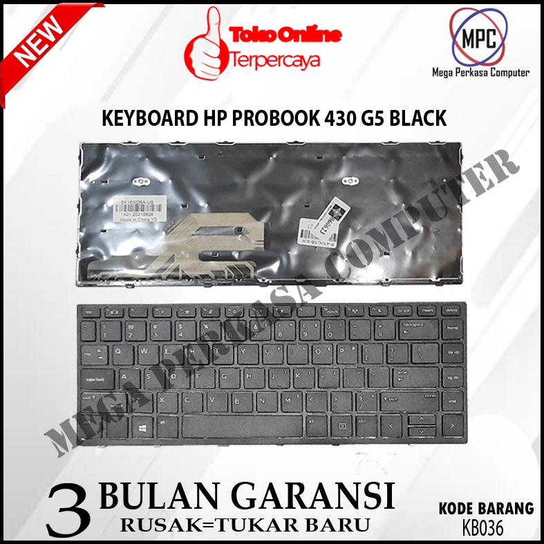 HP ProBook 430 G5 / 440 G5 Replacement Loose Keys – UK Layout, Non-Backlit, Black