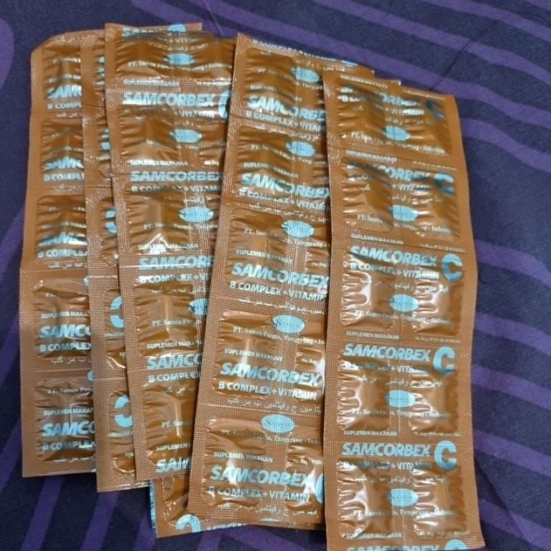 Jual SAMCORBEX MULTIVITAMIN B COMPLEX + VITAMIN C | Shopee Indonesia