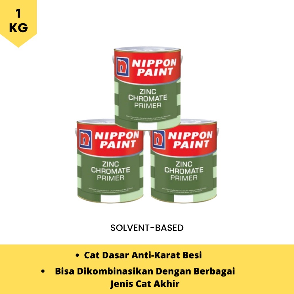 Jual Cat Kayu Besi Nippon Zinc Chromate Primer HITAM 1 kg Shopee