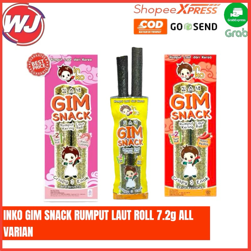Jual INKO GIM SNACK RUMPUT LAUT ROLL 7.2g ALL VARIAN | Shopee Indonesia