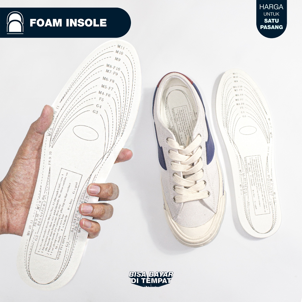 Jual [BAYAR DI TEMPAT] 1 Pasang Insole Sepatu Memory Foam Empuk Untuk ...
