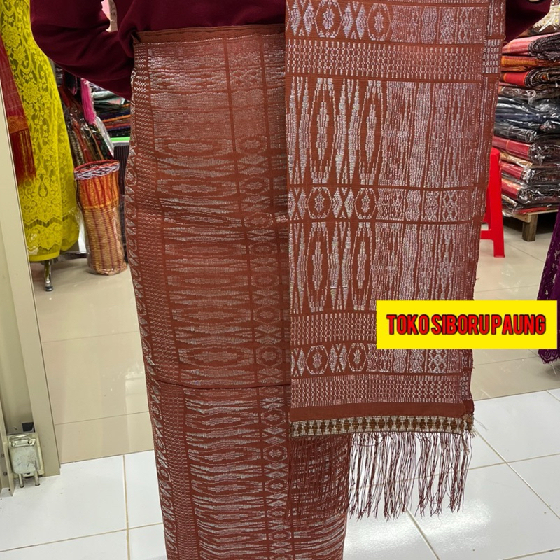 Jual Songket Tarutung Pilkos Extra Benang 100 ~ Tenun Tangan | Shopee ...