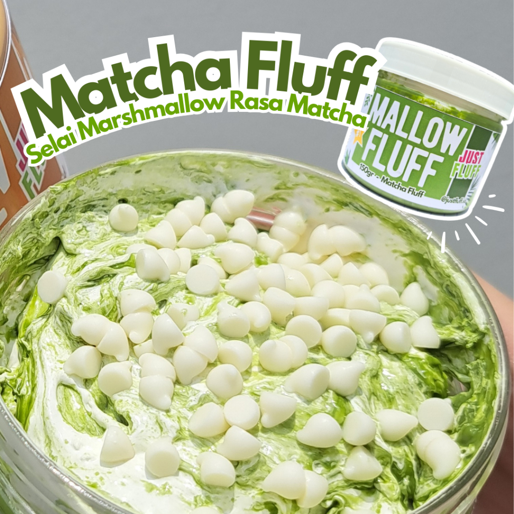 Jual Selai Marshmallow Fluff Matcha 150gr JustFluff | Shopee Indonesia