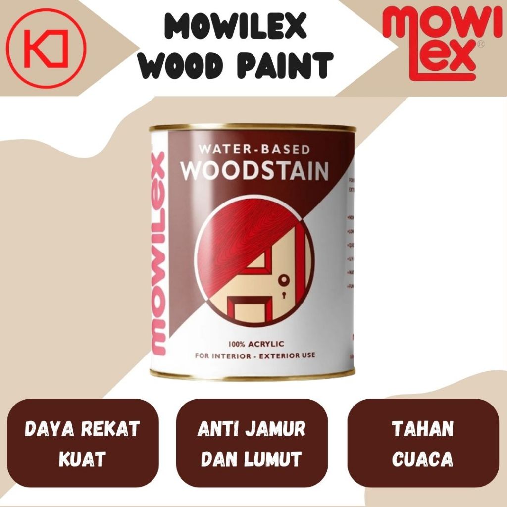 Jual Mowilex Woodstain Cat Pelapis Kayu Premium 1 L Waterbased Shopee Indonesia 8999