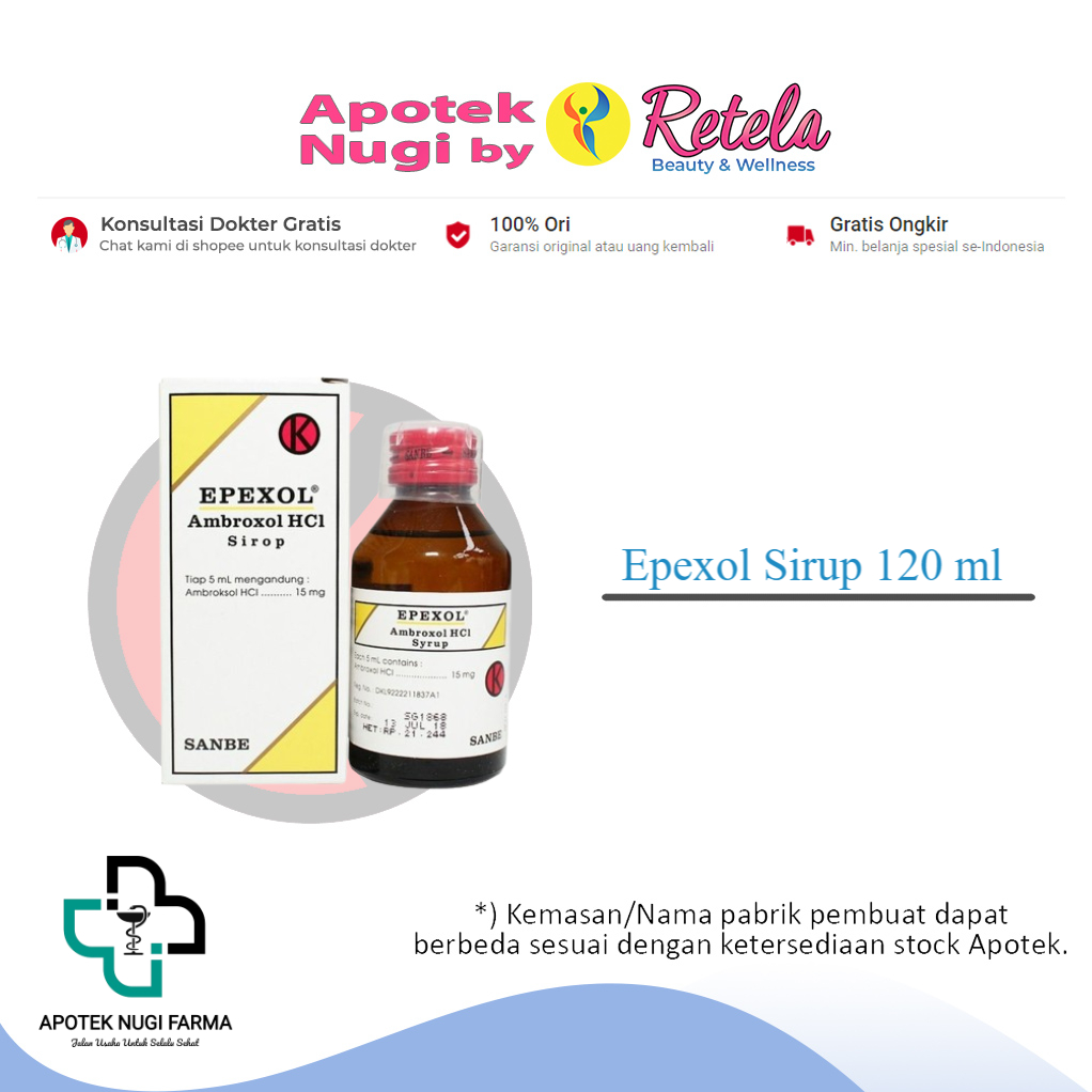 Jual Epexol Sirup 120 ml / Ambroxol / Batuk Berdahak | Shopee Indonesia