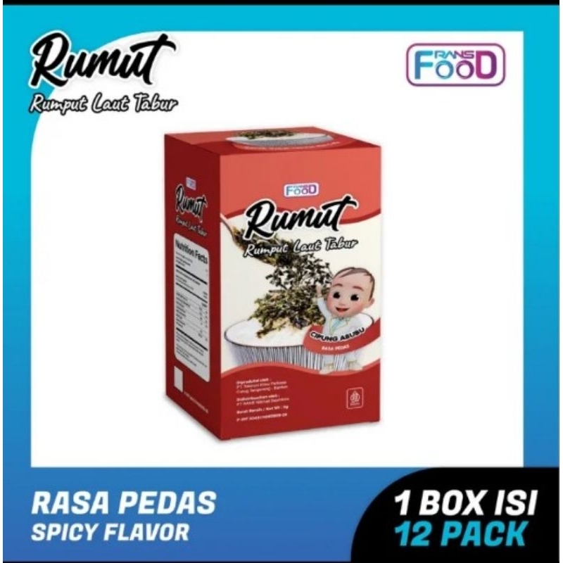 Jual Rumut Tabur by Rans (Cemilan Rumput Laut) 1box isi 12pcs | Shopee ...