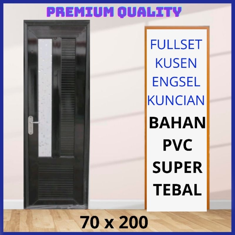 Jual Pintu Kamar Mandi PVC Tebal Platinum Special Black Edition ...