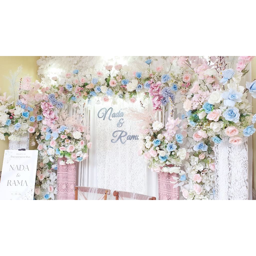 Jual (Shine Decor) Backdrop Dekorasi Akad Lamaran Tasyakuran Nikah