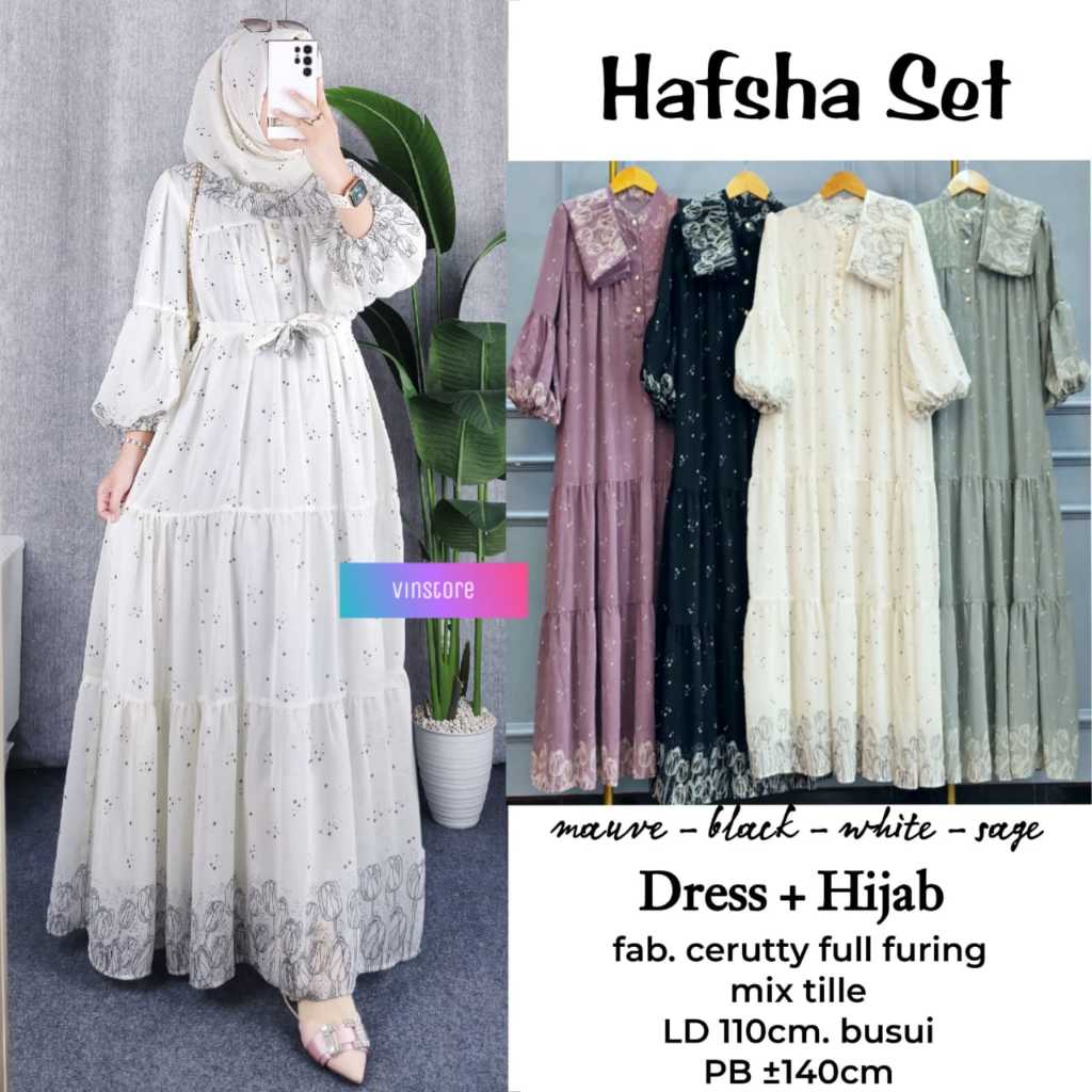 Jual hafsha set ori vinstore vin store | Shopee Indonesia