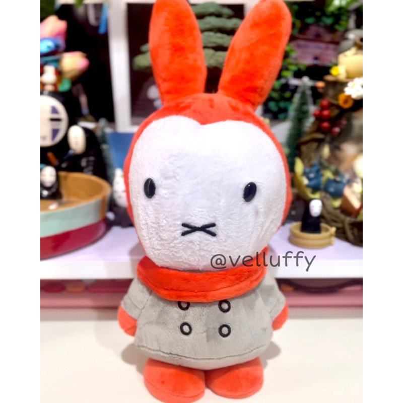 Jual Standing Miffy Plush with Grey Outfit and Orange Scarf (Brand ...
