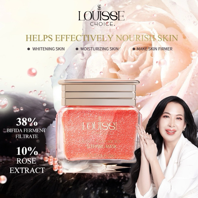 Jual Sleeping Mask / LOUISSE CHOICE Rose Caviar Micro Sleeping Mask ...