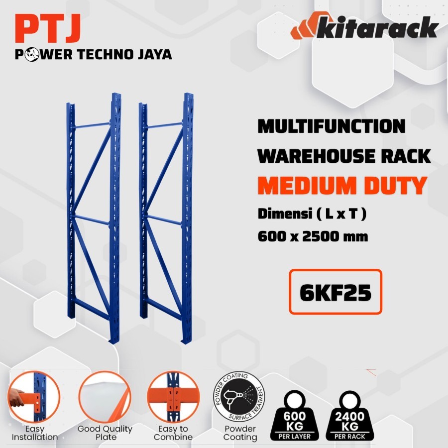 Jual Frame Rak Gudang KITARACK Frame Rak Besi Warehouse Rack Medium ...