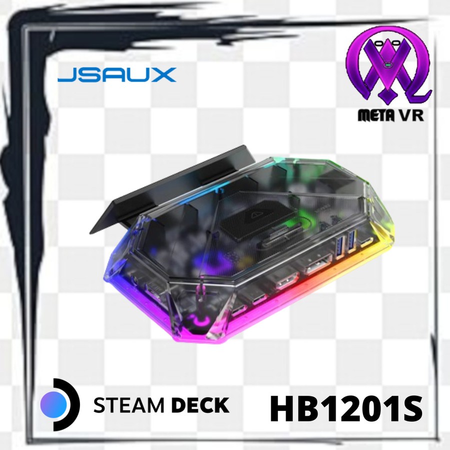 Jual Jsaux Rgb Docking Station 12 In 1 Hb1201s For Steamdeck Shopee Indonesia