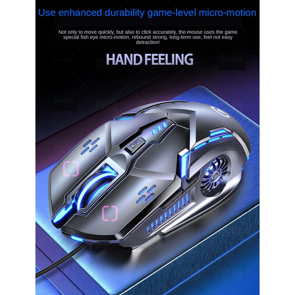 Jual HARGA BERSAHABAT Mouse Gaming LED RGB 32 DPI Normal Click Wired ...